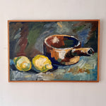 Load image into Gallery viewer, Swedish Oil On Canvas, Still Life With Lemons, Signed Margareta Kjellman
