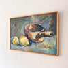 Swedish Oil On Canvas, Still Life With Lemons, Signed Margareta Kjellman