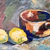 Swedish Oil On Canvas, Still Life With Lemons, Signed Margareta Kjellman