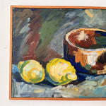 Load image into Gallery viewer, Swedish Oil On Canvas, Still Life With Lemons, Signed Margareta Kjellman
