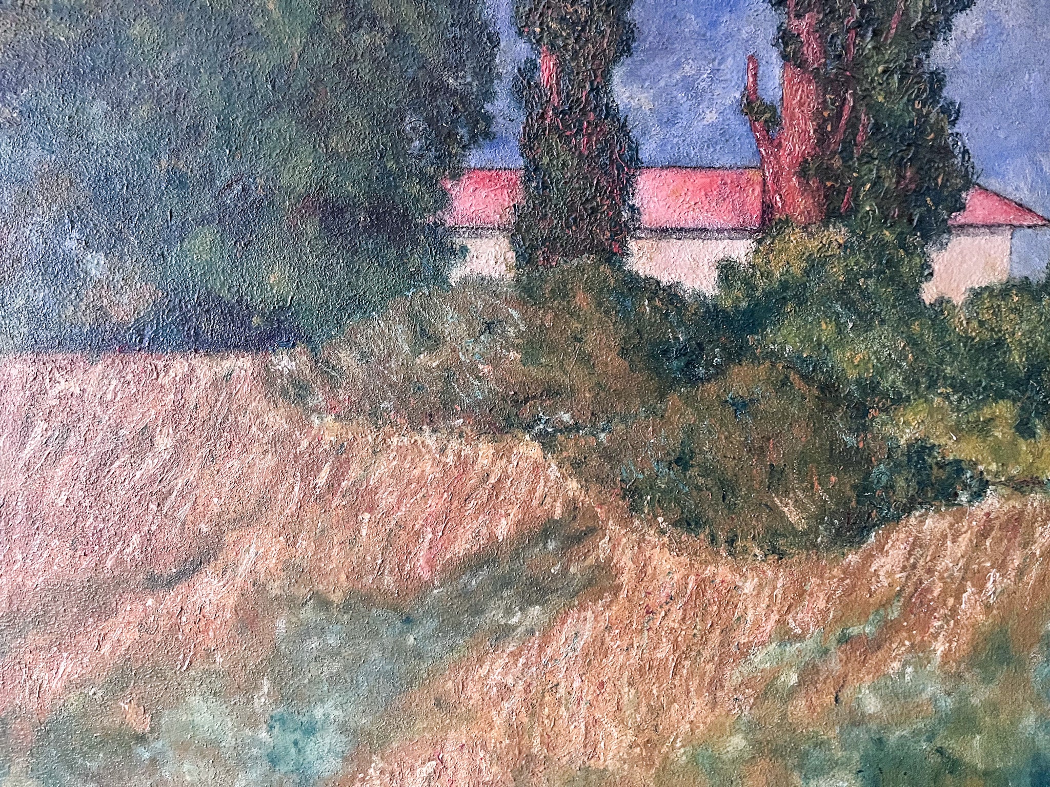 Swedish Oil On Canvas Painting, Impressionist Landscape, Signed