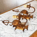 Load image into Gallery viewer, A Pair Of Vintage Hollywood Regency Toleware Wall Sconces
