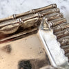 Vintage Metal Faux Bamboo Trinket Dish