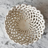 Vintage White Ceramic Lattice Bowl