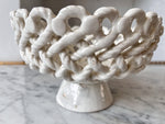 Load image into Gallery viewer, Vintage White Ceramic Lattice Bowl

