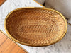 Large Gabriella Crespi Oval Pencil Reed And Brass Bowl