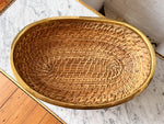 Load image into Gallery viewer, Large Gabriella Crespi Oval Pencil Reed And Brass Bowl
