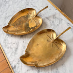 Load image into Gallery viewer, French Vintage Leaf Brass Tray
