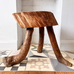 Load image into Gallery viewer, French Vintage Brutalist Tripod Stool
