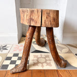 Load image into Gallery viewer, French Vintage Brutalist Tripod Stool
