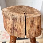 Load image into Gallery viewer, French Vintage Brutalist Tripod Stool
