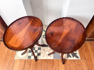 A Pair Of Vintage Scalloped Side Tables