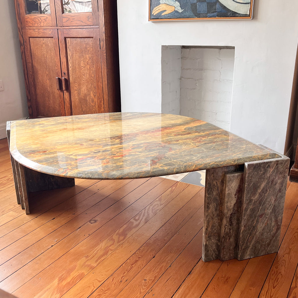 French Vintage Marble Coffee Table, Circa 1970s