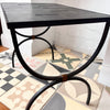 Vintage Italian Tiled Side Table On Iron Base