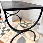 Load image into Gallery viewer, Vintage Italian Tiled Side Table On Iron Base
