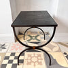 Vintage Italian Tiled Side Table On Iron Base
