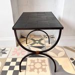 Load image into Gallery viewer, Vintage Italian Tiled Side Table On Iron Base
