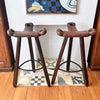 Spanish Vintage Brutalist "Marbella" Bar Stools