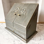 Load image into Gallery viewer, Vintage French Painted Letter Rack - Antique Letter Holder - Desk Tidy
