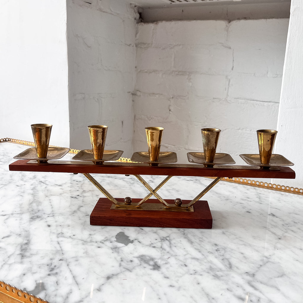 Mid Century Gilt Candlestick