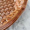 Large Vintage Ceramic Woven Bowl
