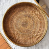 Large Gabriella Crespi Circular Pencil Reed And Brass Tray