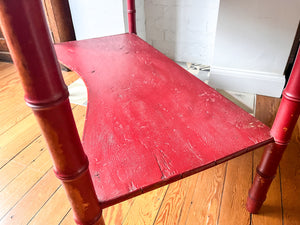 Antique Painted Faux Bamboo Washstand / Console Table