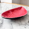 Vintage Pink And Black Ceramic Vallauris Oyster Dish
