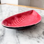 Load image into Gallery viewer, Vintage Pink And Black Ceramic Vallauris Oyster Dish
