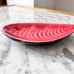 Load image into Gallery viewer, Vintage Pink And Black Ceramic Vallauris Oyster Dish
