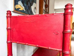 Antique Painted Faux Bamboo Washstand / Console Table