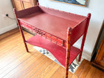 Load image into Gallery viewer, Antique Painted Faux Bamboo Washstand / Console Table
