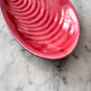 Vintage Pink And Black Ceramic Vallauris Oyster Dish