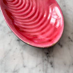 Load image into Gallery viewer, Vintage Pink And Black Ceramic Vallauris Oyster Dish
