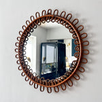 Load image into Gallery viewer, Mid-Century Italian Franco Albini Bamboo Wall Mirror
