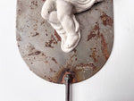 Load image into Gallery viewer, A Pair Of Swedish Metal Cherub Candle Sconces
