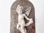 Load image into Gallery viewer, A Pair Of Swedish Metal Cherub Candle Sconces
