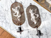 A Pair Of Swedish Metal Cherub Candle Sconces