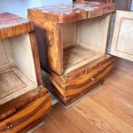 Load image into Gallery viewer, Pair Of Italian Art Deco Marble Top Bedside Cabinets
