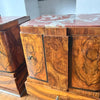 Pair Of Italian Art Deco Marble Top Bedside Cabinets