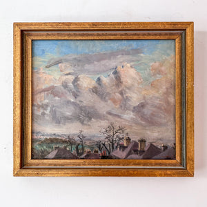 Oil On Canvas Painting, Clouds Over Hampstead, Signed