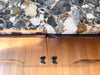 Large French Antique Art Deco Marble Top Cabinet