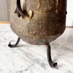 Load image into Gallery viewer, French Brutalist Tripod Lamp In Bronze And Gilt Metal By Max Bre
