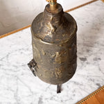 Load image into Gallery viewer, French Brutalist Tripod Lamp In Bronze And Gilt Metal By Max Bre
