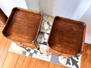 A Pair Of Vintage French Miniature Bedside Tables