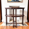 French Antique Bobbin Side Table / Etagere