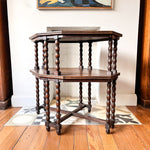 Load image into Gallery viewer, French Antique Bobbin Side Table / Etagere
