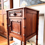 Load image into Gallery viewer, Antique French Faux Bamboo Cupboard With Marble Top
