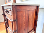 Load image into Gallery viewer, Antique French Faux Bamboo Cupboard With Marble Top
