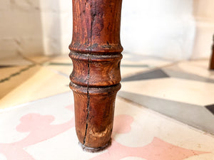 Antique French Faux Bamboo Cupboard With Marble Top